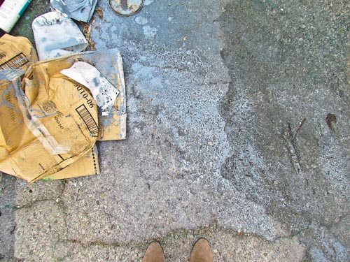 WEHO Maint yd ground w trash 4tlr